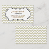 Dolmetscher - Zickzack Simple Jasmine Visitenkarte (Vorne/Hinten)