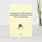 Dolomedes Herzlichen Glückwunsch Erziehende Eltern Karte (Rückseite)