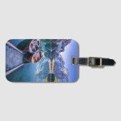 Dolomit-Alpen des Braies See-|, Italien Gepäckanhänger (Vorderseite (Horizontal))