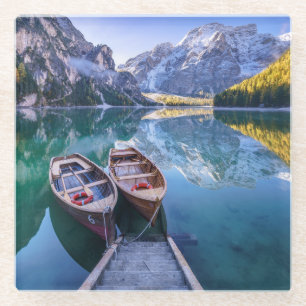 Dolomit-Alpen des Braies See- , Italien Glasuntersetzer