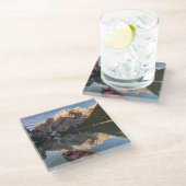 Dolomit-Alpen | Pragser Wildsee | Tirol, Italien Glasuntersetzer (Schrägansicht)