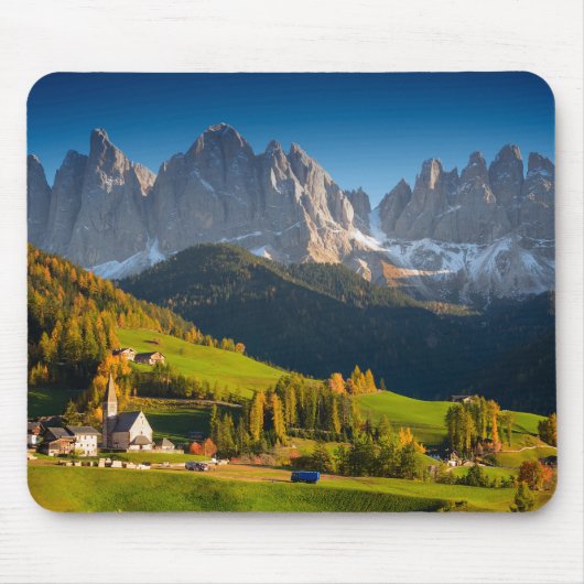 Dolomitdorf in Fall mousepad (Vorne)