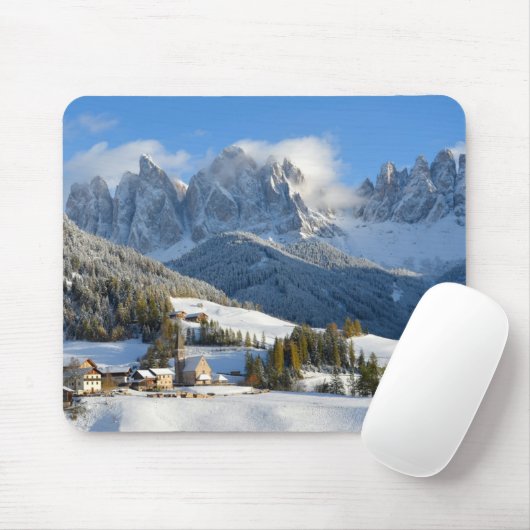 Dolomitdorf in Winter mousepad (Mit Mouse)