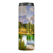 Dolomite Mountains and Lake Stunning Landscape Thermosbecher (Rückseite)