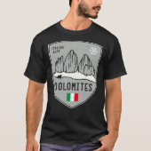 Dolomiten Berg Italien Emblem T-Shirt (Vorderseite)