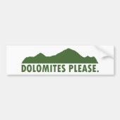 Dolomiten Bitte Autoaufkleber (Vorne)