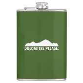 Dolomiten Bitte Flachmann (Vorderseite)