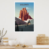 Dolomiten / Dolomiten - Radsport Print Poster (Küche)