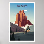 Dolomiten / Dolomiten - Radsport Print Poster (Vorne)