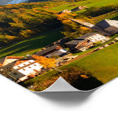 Dolomiten Dorf Herbstposter Poster (Ecke)