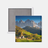 Dolomiten Dorf im Herbst Andenken Magnet (Vorderseite/Rückseite)