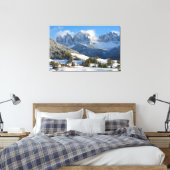 Dolomiten Dorf im Winter Leinwanddruck (Insitu (Schlafzimmer))