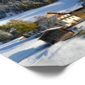Dolomiten Dorf im Winter Poster (Ecke)