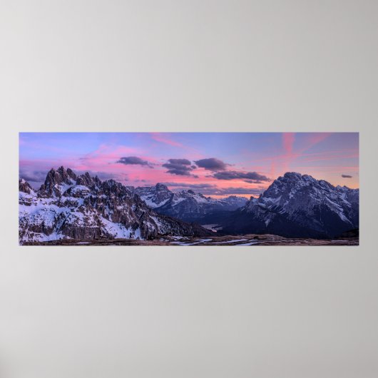 Dolomiten Gebirge, Italien Panorama Poster (Vorne)