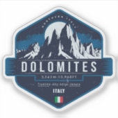 Dolomiten, Italien Aufkleber (Vorderseite)