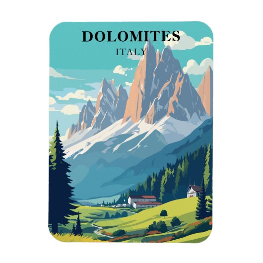 Dolomiten Italien Berge Reisen Magnet (Vertikal)