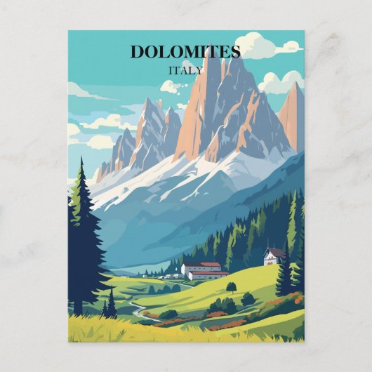 Dolomiten Italien Berge Reisen Postkarte (Vorderseite)