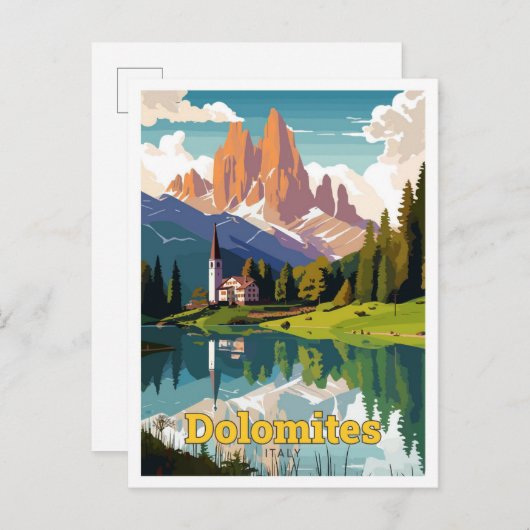 Dolomiten Italien Reisen Kunst, Dichtung und Musik Postkarte (Vorne/Hinten)