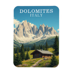 Dolomiten Italien Reisen Souvenir Illustration Magnet