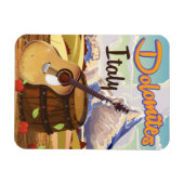 Dolomiten Italien Reiseplakat Magnet (Horizontal)