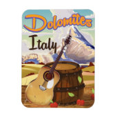 Dolomiten Italien Reiseplakat Magnet (Vertikal)