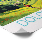 Dolomiten Italien Reiseplakat Poster (Ecke)