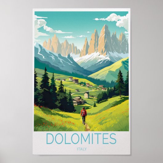 Dolomiten Italien Reiseplakat Poster (Vorne)