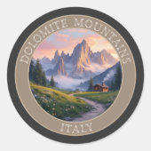 Dolomiten Italien Runder Aufkleber (Vorderseite)