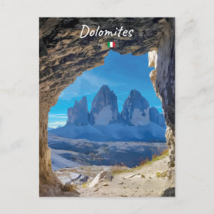 Dolomiten, Italien - Tre Cime Höhlenblick Postkarte