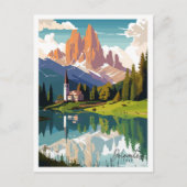 Dolomiten Italien Vintage Illustration Postkarte (Vorderseite)