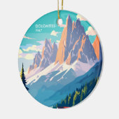 Dolomiten Italien Vintage Reise Keramik Ornament (Links)
