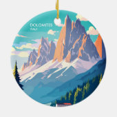 Dolomiten Italien Vintage Reise Keramik Ornament (Hinten)