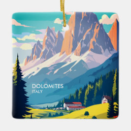 Dolomiten Italien Vintage Reise Keramikornament