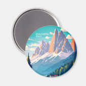 Dolomiten Italien Vintage Reise Magnet (Vorderseite/Rückseite)