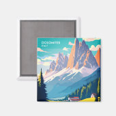 Dolomiten Italien Vintage Reise Magnet (Vorderseite/Rückseite)