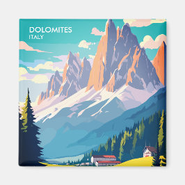 Dolomiten Italien Vintage Reise Magnet
