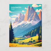 Dolomiten Italien Vintage Reise Postkarte (Vorderseite)