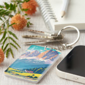 Dolomiten Italien Vintage Reise Schlüsselanhänger (Vorderseite rechts)