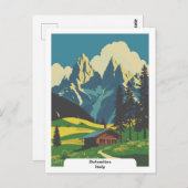 Dolomiten, Italien Vintage Travel Postkarte (Vorne/Hinten)
