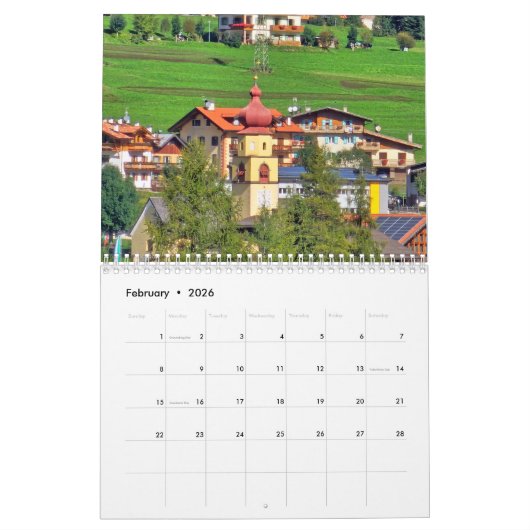 Dolomiten-Kalender 2026 Kalender (Feb 2026)