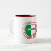 Dolomiten Klettergarten Zweifarbige Tasse (Vorderseite Links)