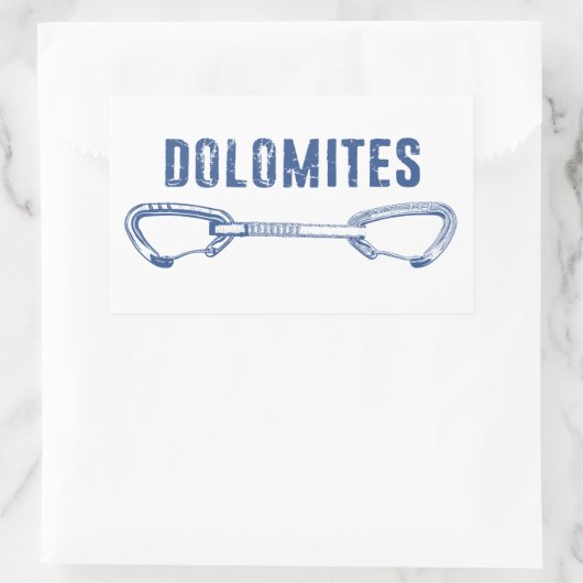 Dolomiten Klettern Rechteckiger Aufkleber (Tasche)