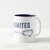 Dolomiten Klettern Zweifarbige Tasse (VorderseiteRechts)