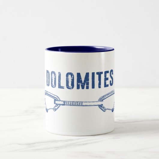 Dolomiten Klettern Zweifarbige Tasse (Mittel)