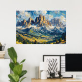 Dolomiten Ölgemälde Poster (Heimbüro)