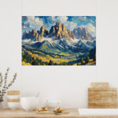Dolomiten Ölgemälde Poster (Küche)