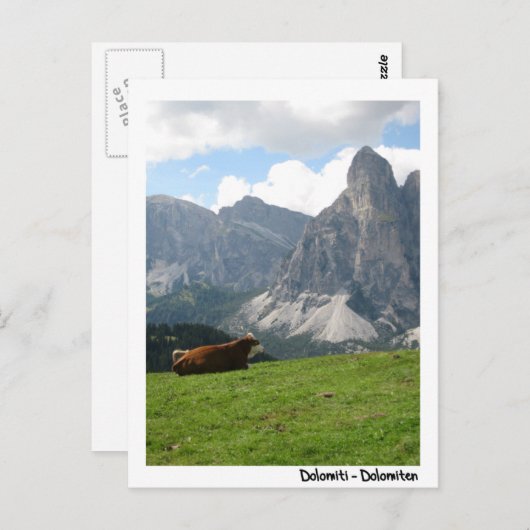Dolomiten Postkarte (Vorne/Hinten)