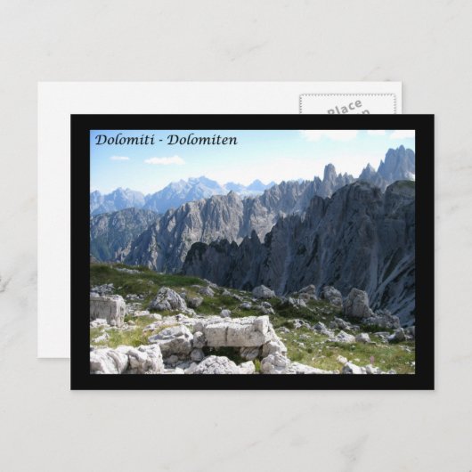 Dolomiten Postkarte (Vorne/Hinten)