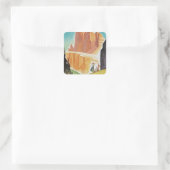 Dolomiten Quadratischer Aufkleber (Tasche)