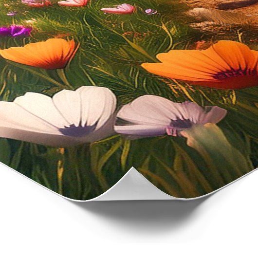 Dolomiten See Vintage Reise Poster (Ecke)